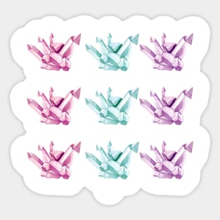 Fun Watercolor Gems pattern Sticker